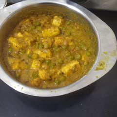 Matar paneer A picture of Matar paneer.
