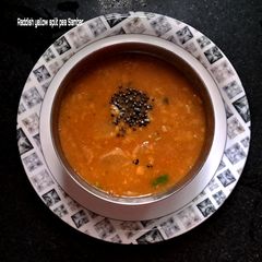 A picture of Raddish Matar dal Sambar.