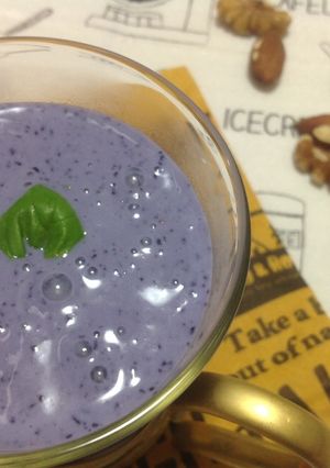 5分營養劑!濃厚藍莓豆腐飲料 的食譜成品照片