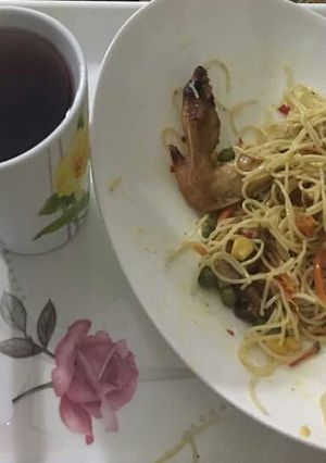 A picture of Stir Fry Spaghetti.