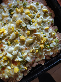 Una foto de Pizza integral 100% casera