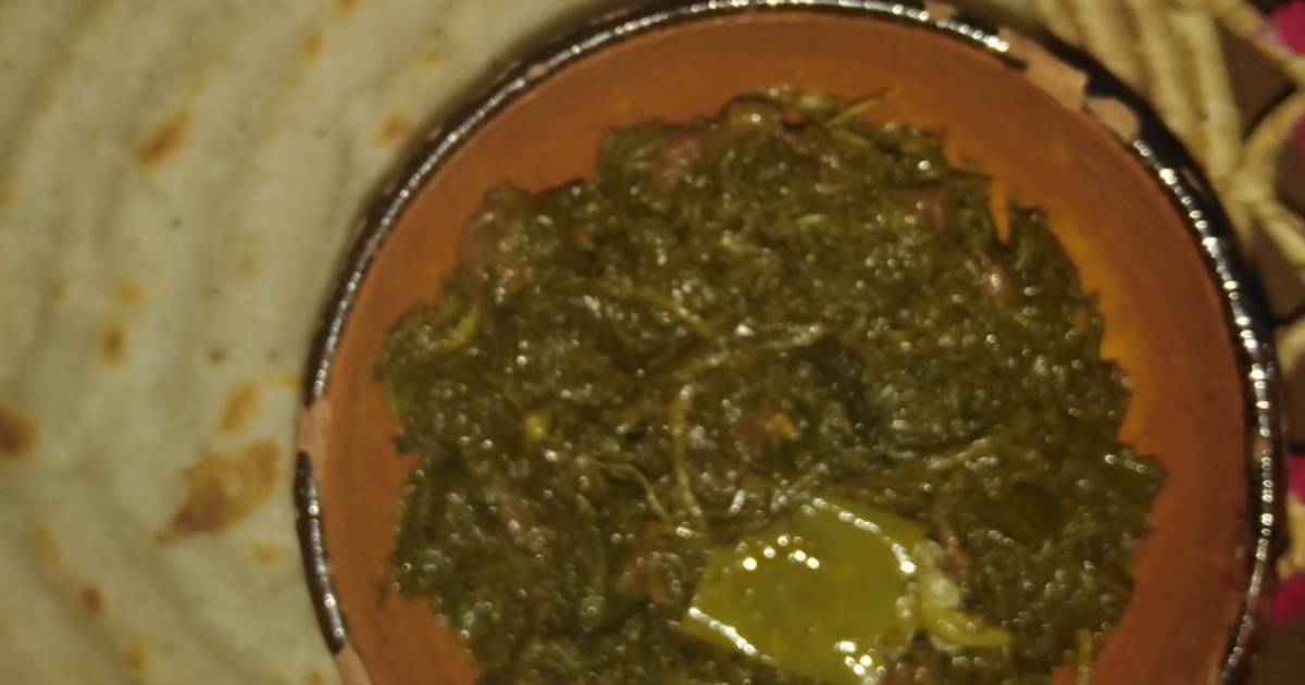 Sarson ka saag,rice(white) atta roti Recipe by Fatima Mehmood Mughal