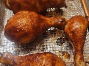 A picture of bbq drumsticks