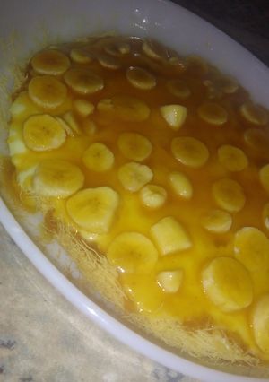 صورة لوصفة كنافة بالكاسترد والموز
