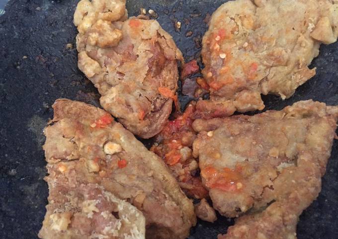 Resep Telur geprek crispy, Lezat Sekali