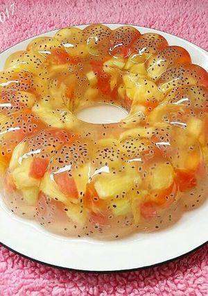 Foto resep Puding buah 🍉🍈🍍
