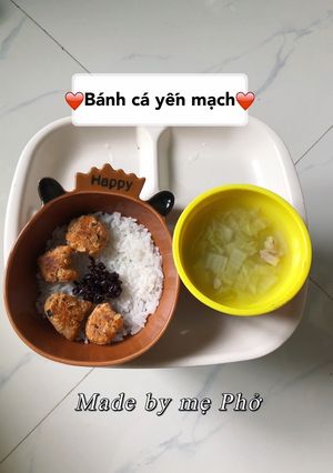 Hình của món Bánh cá yến mạch.