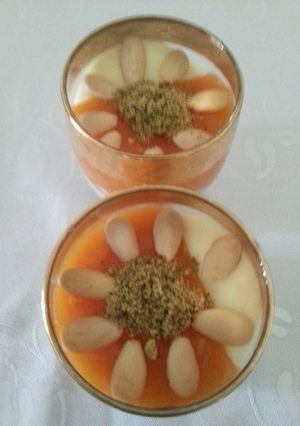 صورة لوصفة مهلبية قمر الدين والنشا