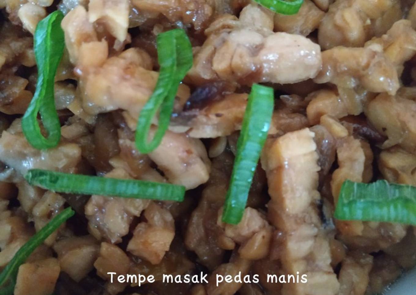 Tempe masak pedas manis