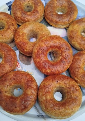 Una foto de Donuts de manzanas y avena con o sin chocolate