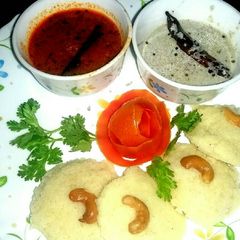 A picture of Barley idli.