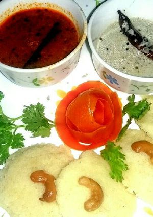 A picture of Barley idli.