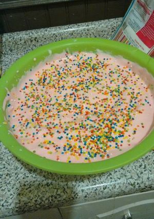 Una foto de Bavarois de frutilla