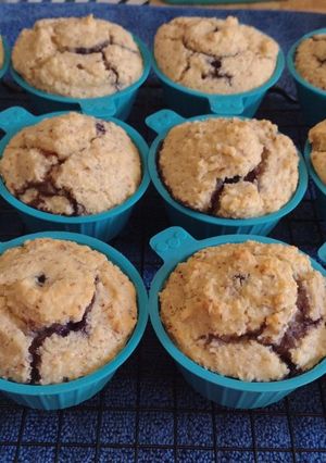 Una foto de Muffin de arándanos keto