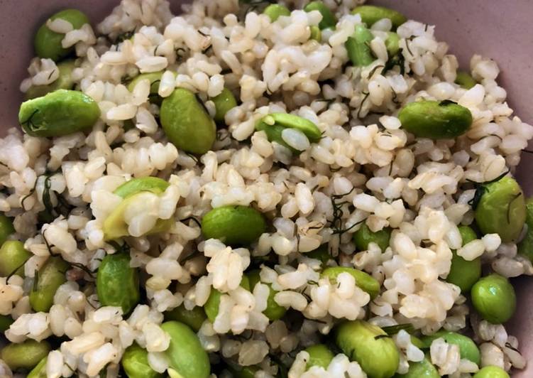 How to Make Speedy Rice with edamame and dill - vegan