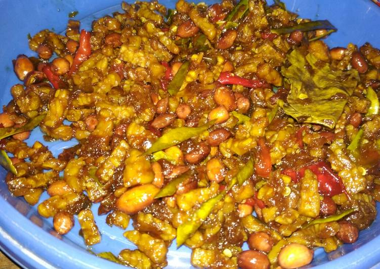 Resep Kering tempe pedas manis Anti Gagal