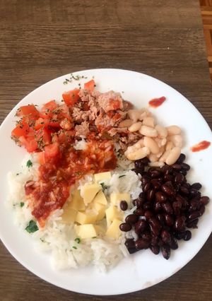 Una foto de Arroz con habichuelas