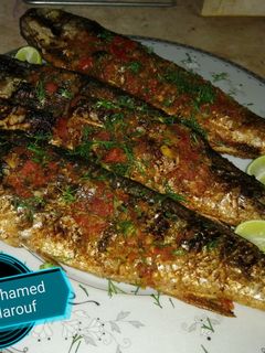 صورة لوصفة سمك مشوي على الفحم 😋
