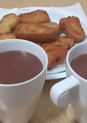 Foto principal de Chocolate con picatostes.☕☕🥖🥖