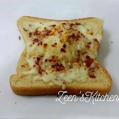 A picture of Cheese in a hole /Cheese in a basket.
