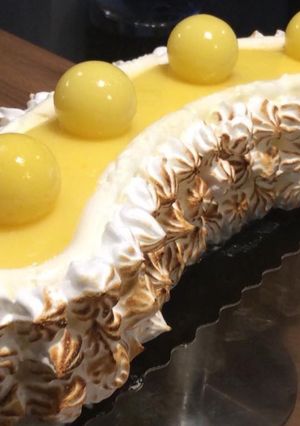 Une photo de Entremet meringué au citron