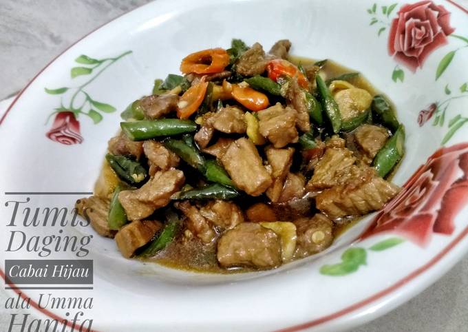 Langkah Mudah untuk Menyiapkan Tumis Daging Cabai Hijau Anti Gagal