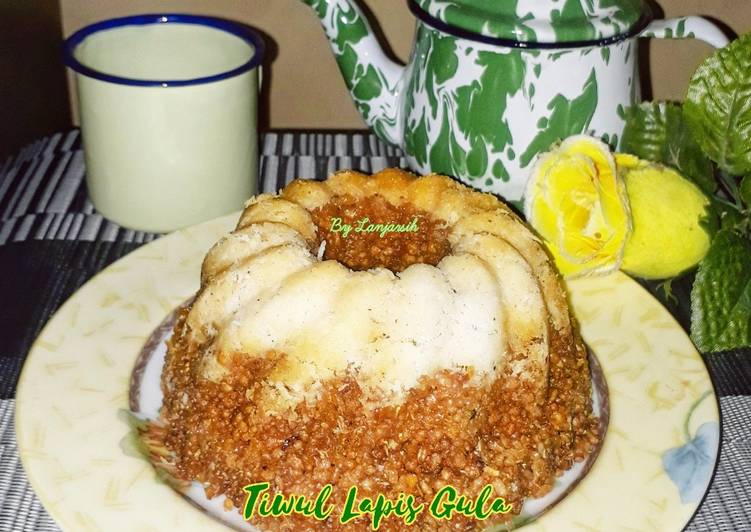 Recipe of Super Quick Homemade Tiwul Lapis Gula Merah Kelapa