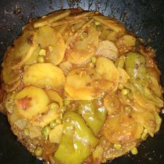 Jhat pat aloo ki bhujiya A picture of Jhat pat aloo ki bhujiya.