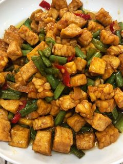 Foto resep Tumis buncis tempe tahu kecap