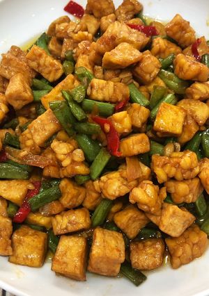Foto resep Tumis buncis tempe tahu kecap