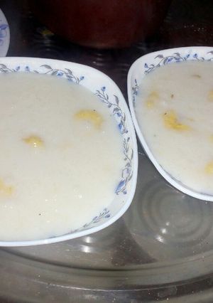 A picture of رز بلبن بقطع موز.