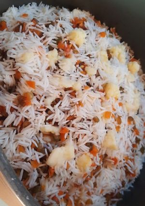 عکسی از دستور هویج پلو با لوبیا