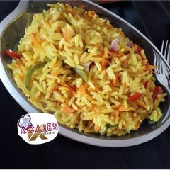 A picture of Grated carrot stir fry fried rice.