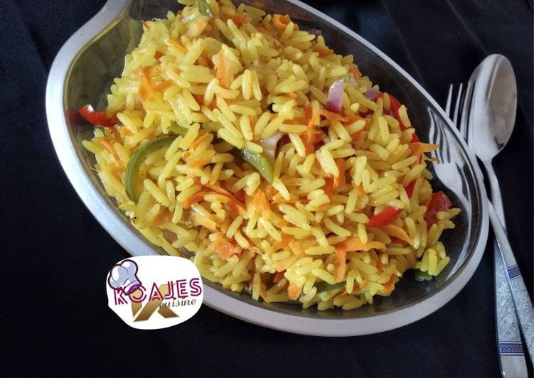 Grated carrot stir fry fried rice