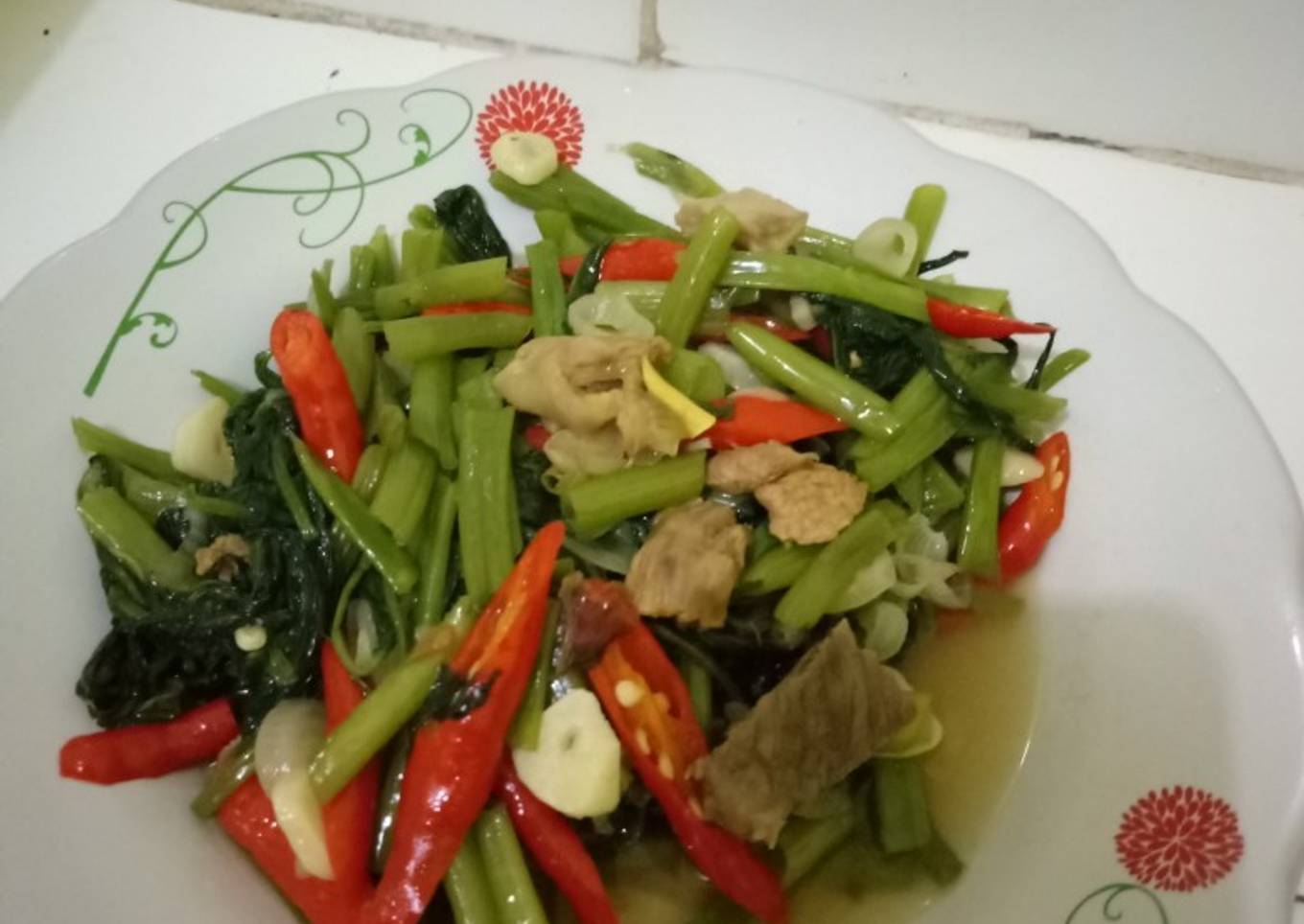 Cah kangkung daging sapi #cahkangkung