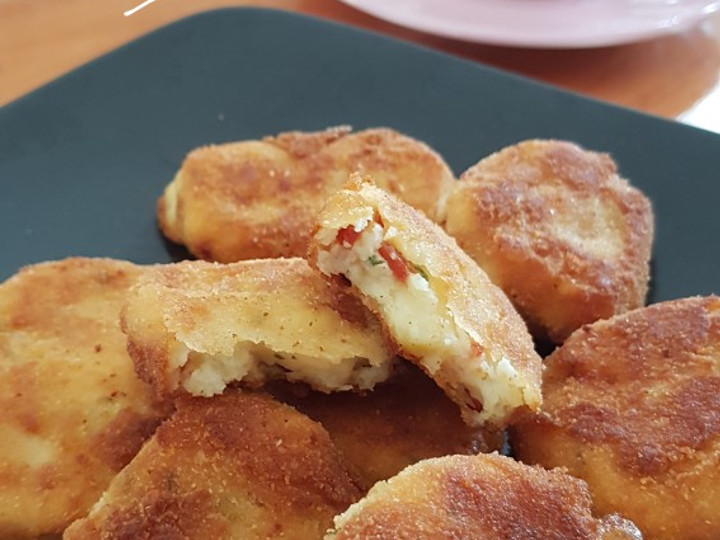 Standar Resep buat Kroket simpel Keju Salami (Snack anak/ Mpasi/ Finger food)  istimewa