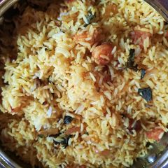 A picture of Prawn fried rice.