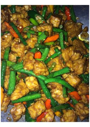 Foto resep Orek tempe kacang panjang pedas
