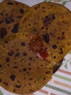 A picture of Leftover dal paratha.