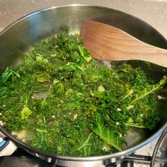 A picture of Pan Fried Kale With Garlic.
