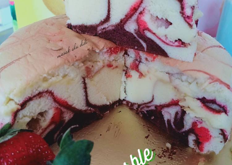 Cara Gampang Membuat Ogura Marble Cake ala Didi Anti Gagal