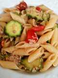 Pasta zucchine, tonno e pomodori