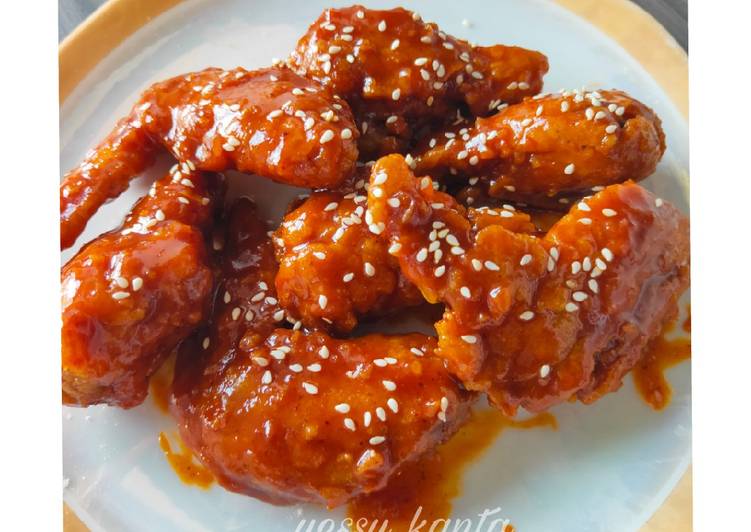 Resep Korean Fried Chicken | Cara Masak Korean Fried Chicken Yang Bisa Manjain Lidah