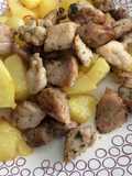 Raxo con patatas