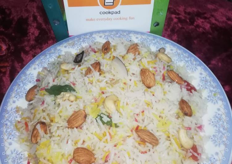 Recipe of Any-night-of-the-week Coloured Zarda Cooking Basics for Newbies