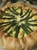Torta salata con asparagi, mortadella e Robiola