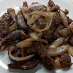 Pan Fry Beef Steak and Onion A picture of Pan Fry Beef Steak and Onion.