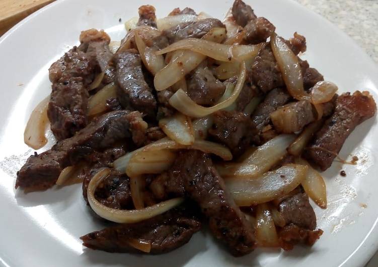 Step-by-Step Guide to Prepare Speedy Pan Fry Beef Steak and Onion