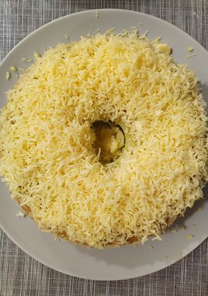 Foto resep Pandan Chiffon Cake with Cheese Topping