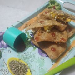 A picture of Cheese corn pizza puff.